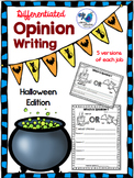 Differentiated Opinion Writing: Halloween