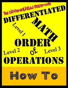 Preview of Differentiated Math-Order of Operations