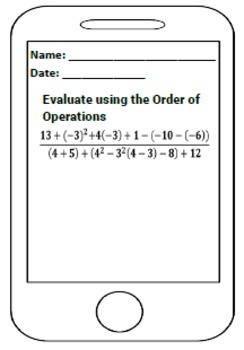 Preview of Differentiated Order of Operations PEMDAS Exit Tickets