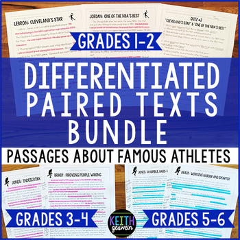 Preview of Differentiated Paired Texts Bundle for Grades 1-6