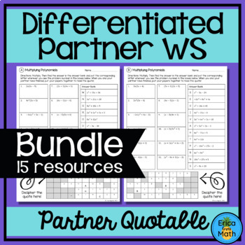 Preview of Differentiated Partner Worksheets Bundle