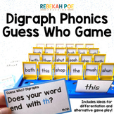 Guess Who Differentiated Phonics Games Digraphs SH / TH fo