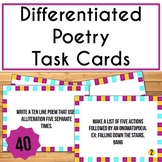 Differentiated Poetry Task Cards High School