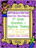 Differentiated Practice Printables 5TH GRADE OPERATIONS & 