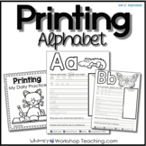 Printing Practice 2: Alphabet Workbook Letters Words + Sen