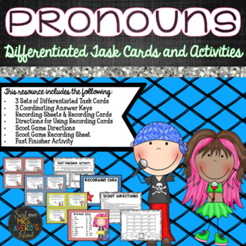 Preview of Pronoun Task Cards