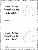 Differentiated Pumpkin Emergent Readers