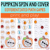 Differentiated Pumpkin Spin and Cover Math Activities