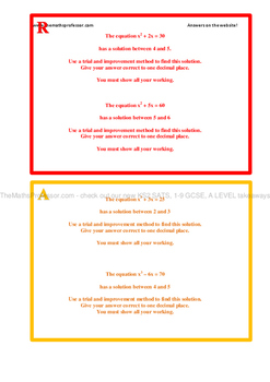 Preview of Differentiated (RAGE) Iteration/Trial and Improvement-www.TheMathsProfessor.com