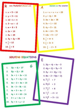 Preview of Solving Equations