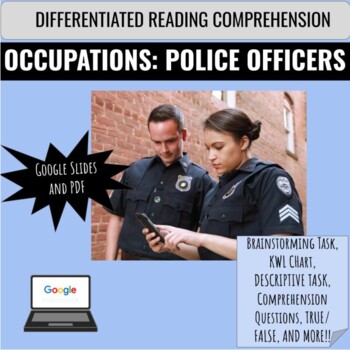 Preview of Differentiated Reading Comp for Middle School Occupations: Police Officers