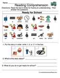 Differentiated Reading Comprehension & Fluency Worksheets