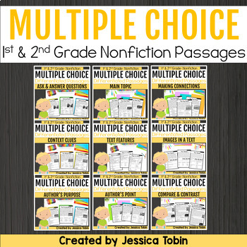 Preview of Differentiated Reading Comprehension Passages Nonfiction Bundle - 1st 2nd Grade