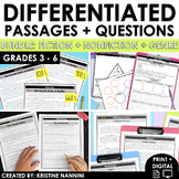 Differentiated Reading Comprehension Passages Bundle | Fic