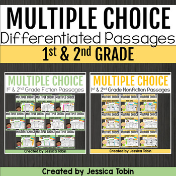Preview of Differentiated Reading Comprehension Passages RI & RL Bundle - 1st & 2nd Grade