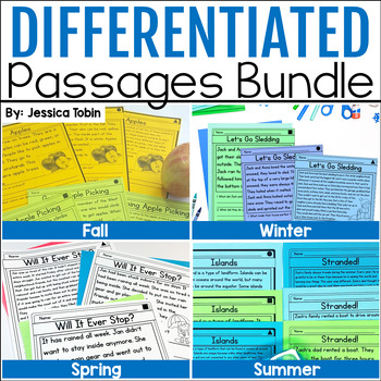 Preview of Differentiated Reading Comprehension Passages, 1st 2nd 3rd Fiction & Nonfiction