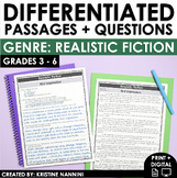 Differentiated Reading Comprehension | Realistic Fiction w