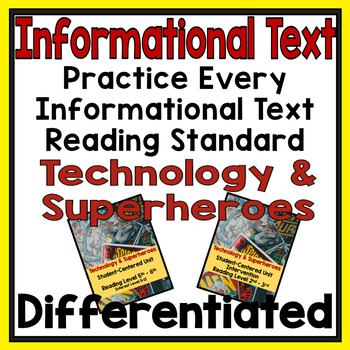 Preview of Differentiated Reading Comprehension & Standards-Based Superheroes and Tech Unit