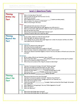 Preview of Differentiated Reading-Level-Based Question Tasks