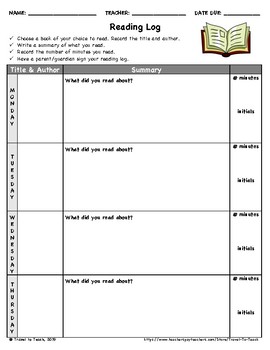 Differentiated Reading Logs with 9 Comprehensions Skills by Travel to Teach