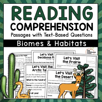 Preview of Differentiated Reading Passages with Questions: Biomes and Habits