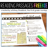 Reading Comprehension Passages and Questions FREEBIE