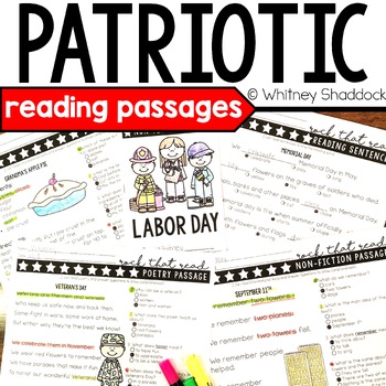 Patriotic Reading Comprehension Passages and Questions | TpT