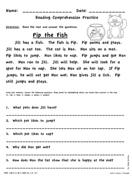 Differentiated Reading Passages for First Grade Unit 1 by Betty Sanchez