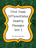 Differentiated Reading Passages for First Grade Unit 1