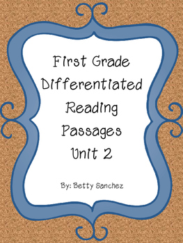 Preview of Differentiated Reading Passages for First Grade Unit 2