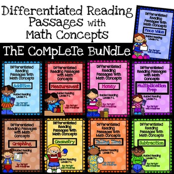 Preview of Differentiated Reading Passages with Math Concepts Bundle