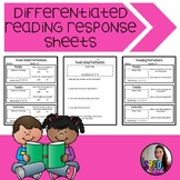 Differentiated Reading Response Sheets