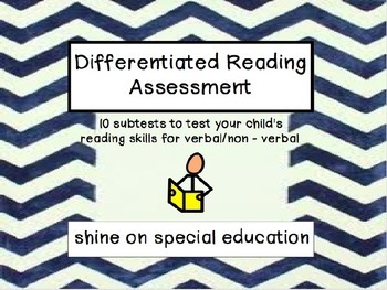 Preview of Differentiated Reading Test - Autism/Special Educationd