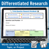 Differentiated Research Notebooks and Lesson for Google Docs
