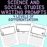 Differentiated Science and Social Studies Writing Prompts Bundle