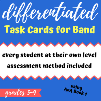 Preview of Differentiated, Self-Pacing Task Cards for Band