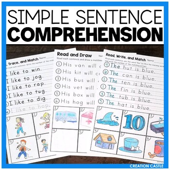 sight word sentences worksheets with cvc words by creation