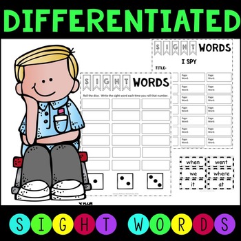 Preview of Differentiated Sight Word Activities Editable