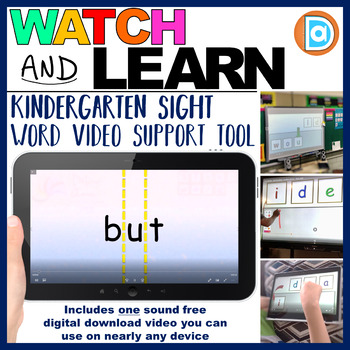 Preview of But | Watch & Learn Sight Words, Kindergarten Sight Word Support Resource