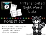 Differentiated Sight Words: Forest Set
