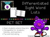 Differentiated Sight Words: Pet Set