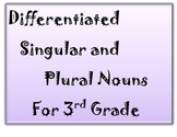 Differentiated Singular and Plural Task Cards Third Grade