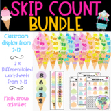 Differentiated Skip Counting Numbers Worksheets Activities