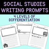 Differentiated Social Studies Writing Prompts Bundle