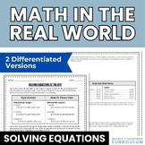 Solving Multi Step Equations Word Problems Worksheet - Rea