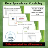 Differentiated Spreadsheet Vocabulary (Excel)