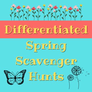 Preview of Differentiated Spring Scavenger Hunt Packet