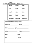 Differentiated, Standards Based Spelling Packet