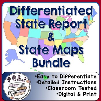Preview of Differentiated State Report and State Maps Bundle
