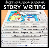 Differentiated Story Writing Templates Kindergarten Season